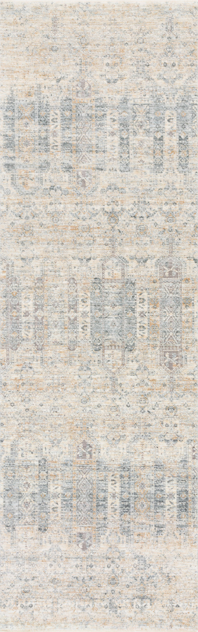side view of Pandora Ivory / Mist luxury Rug