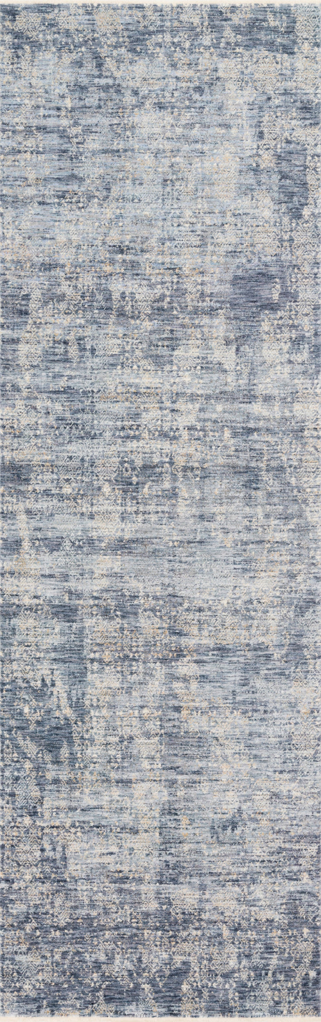 side view of Pandora Dark Blue luxury Rug