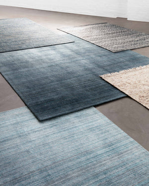 angle view of Pasadena Aqua luxury Rug