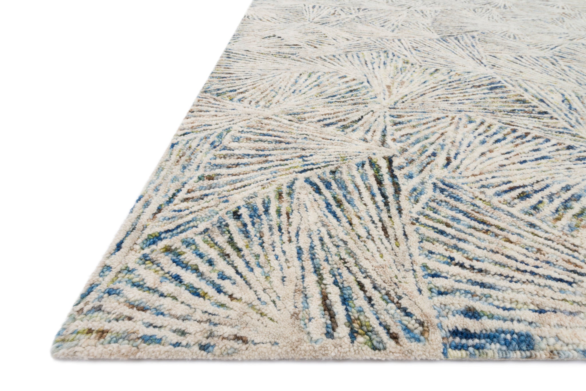 angle view of Peregrine Lagoon luxury Rug