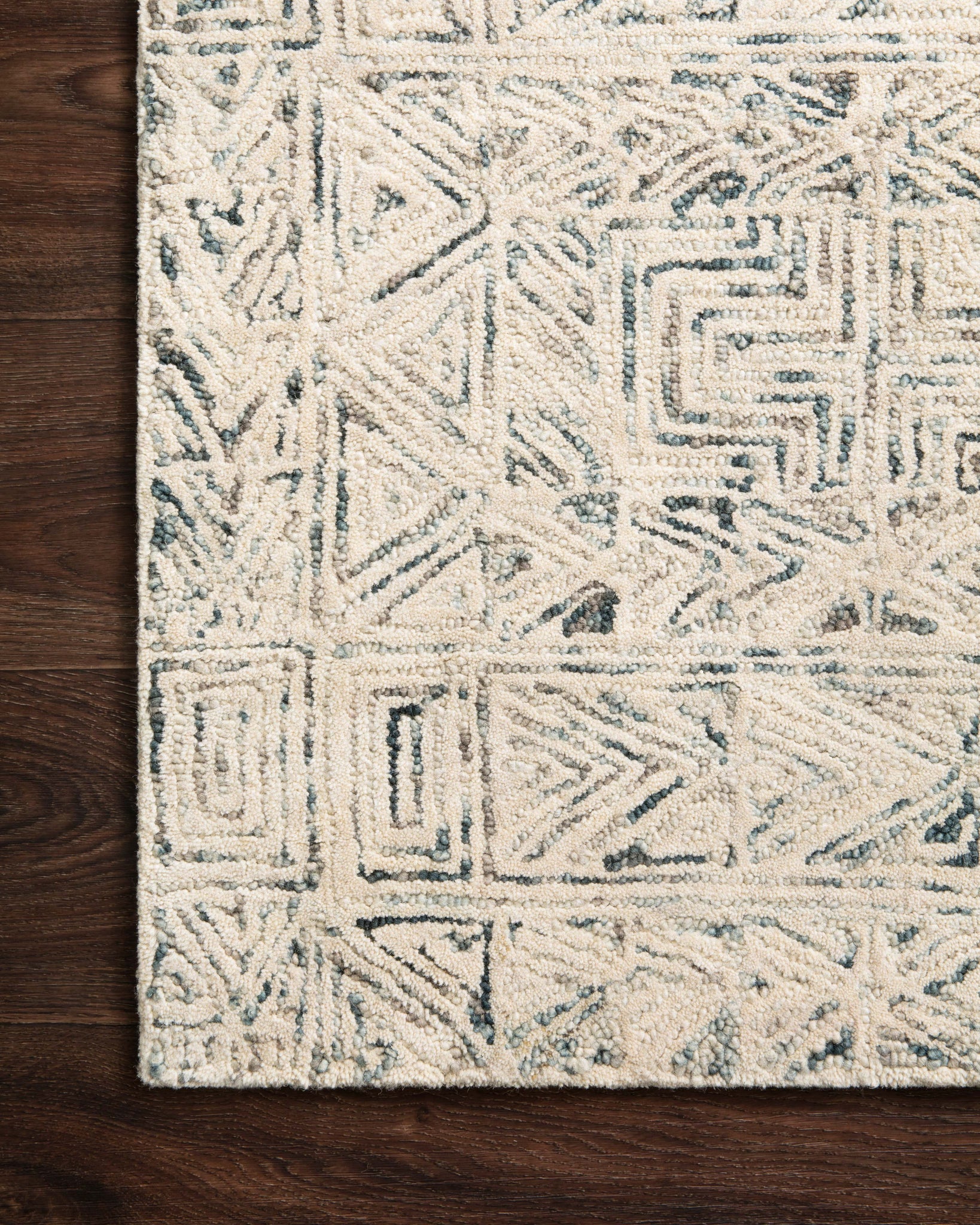 side view of Peregrine Lt. Blue luxury Rug