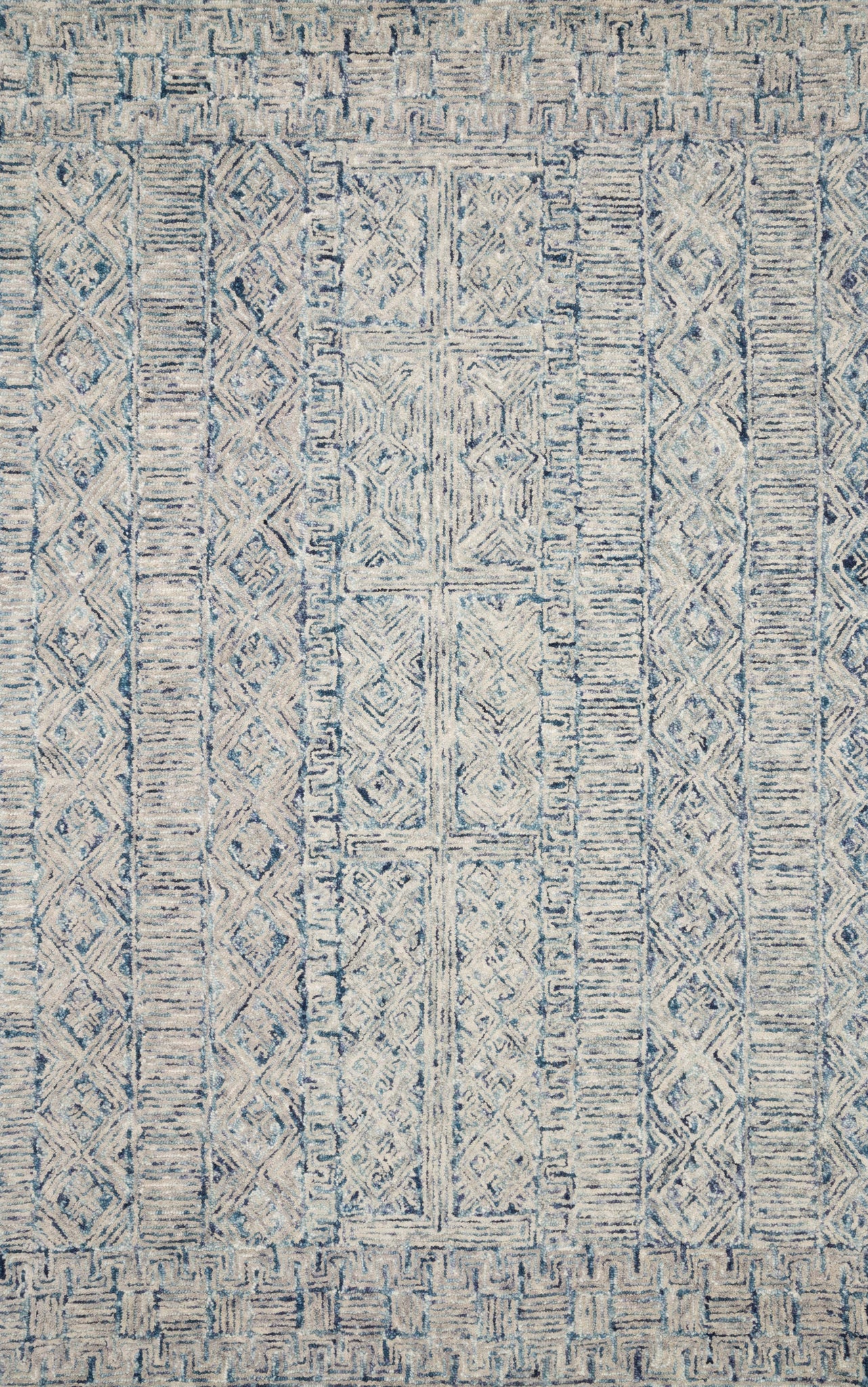 front view of Peregrine Ocean luxury Rug
