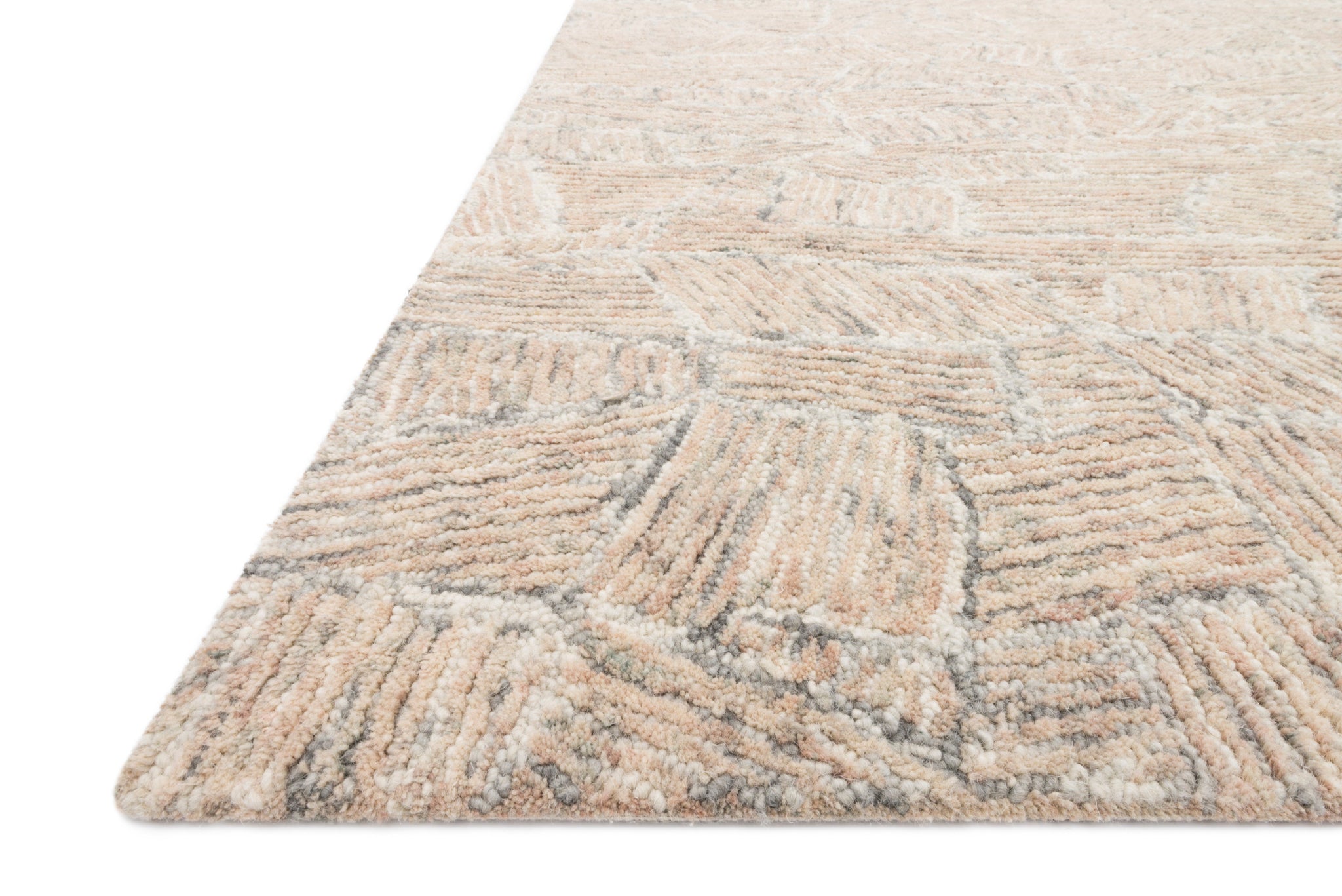 angle view of Peregrine Blush luxury Rug