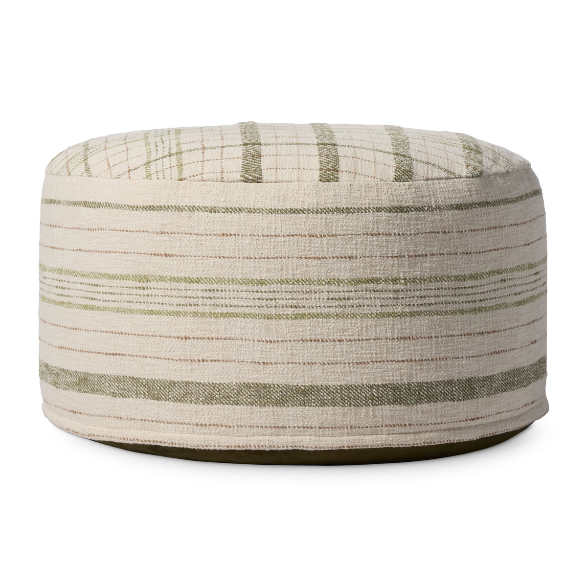 Wallace Cream Cream Pouf - Aerial Image