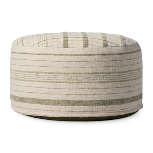 Wallace Cream Cream Pouf - Aerial Image