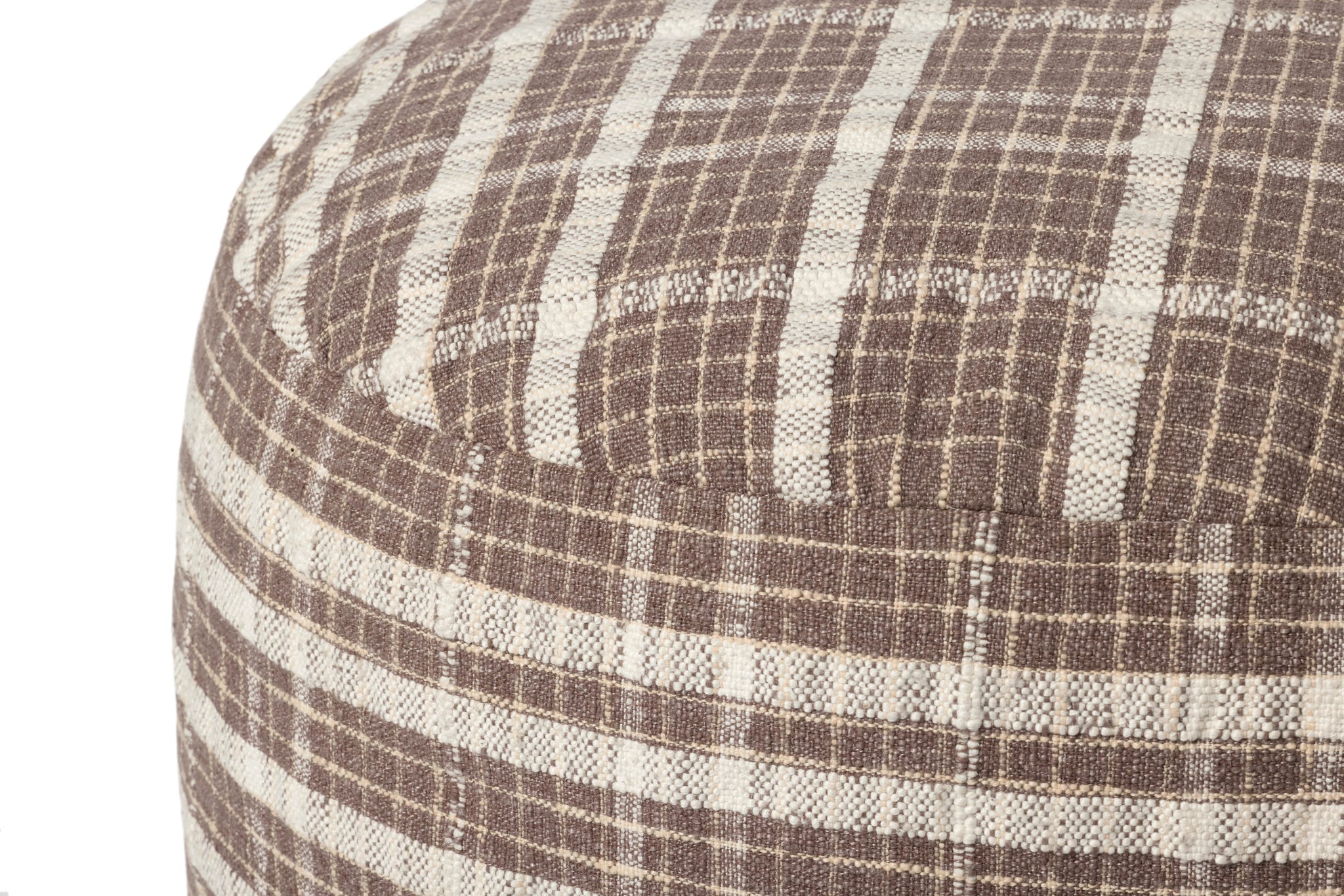 Wallace Chocolate Chocolate Pouf - Rug Corner (H)