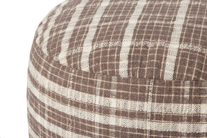Wallace Chocolate Chocolate Pouf - Rug Corner (H)