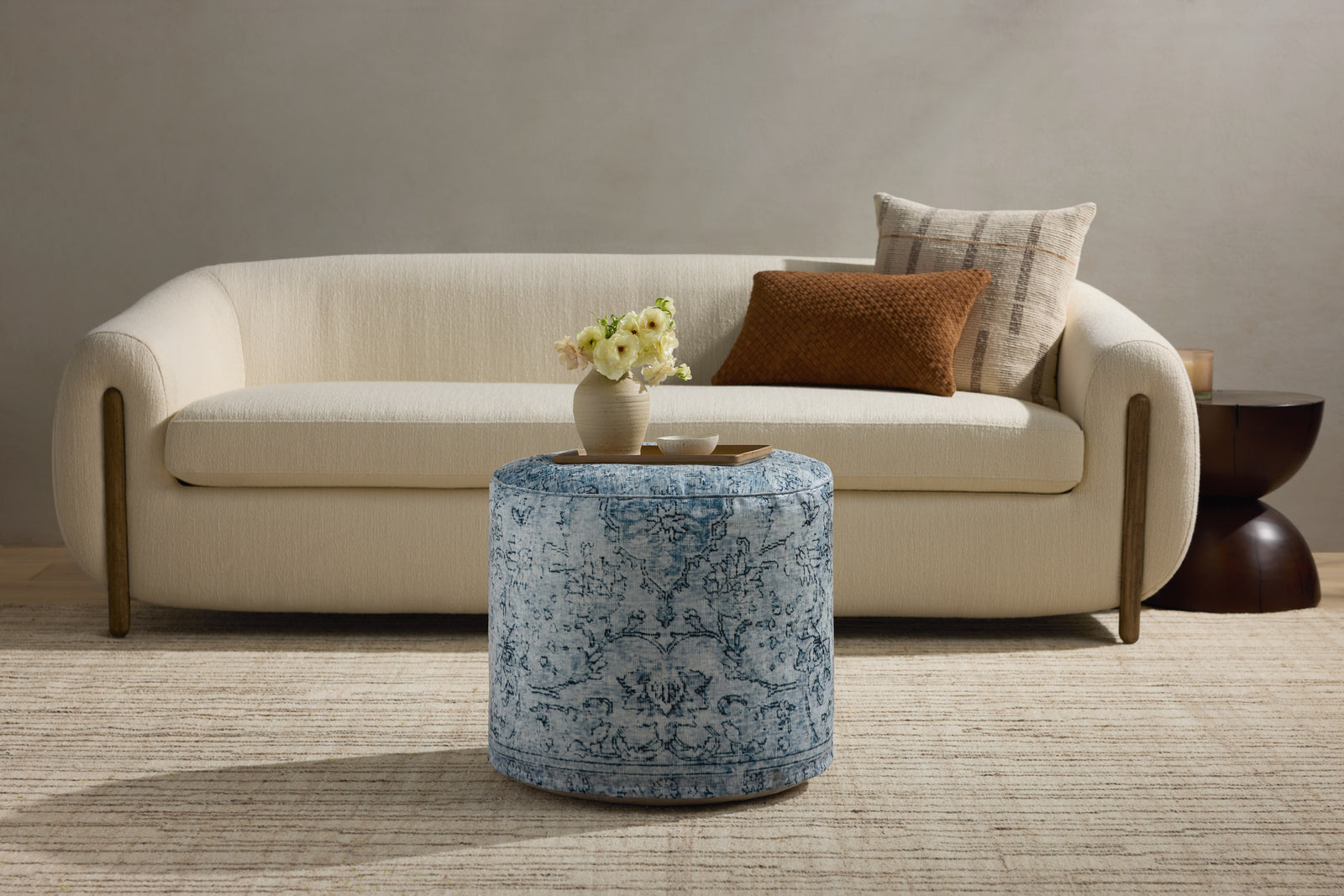 Slate Pouf — a Loloi pouf at Laurie Yapp Home.