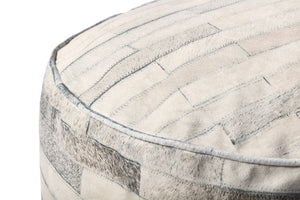 Ivory / Grey Pouf - Rug Corner (H)