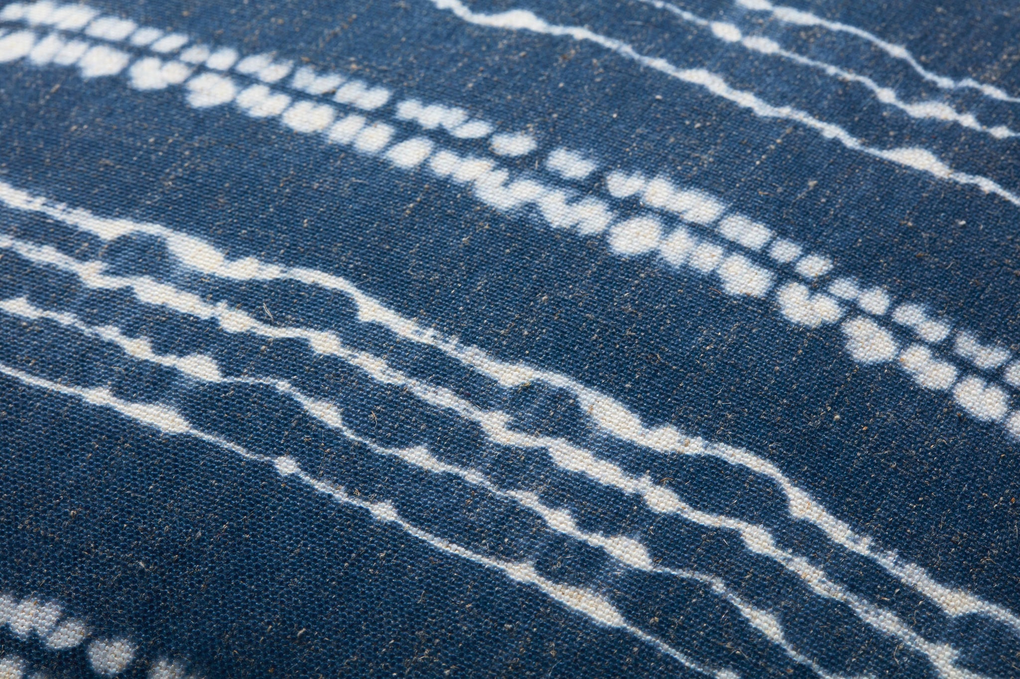 Indigo / Ivory Pouf - Macro Detail (H)