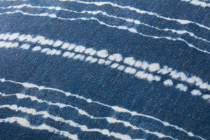 Indigo / Ivory Pouf - Macro Detail (H)