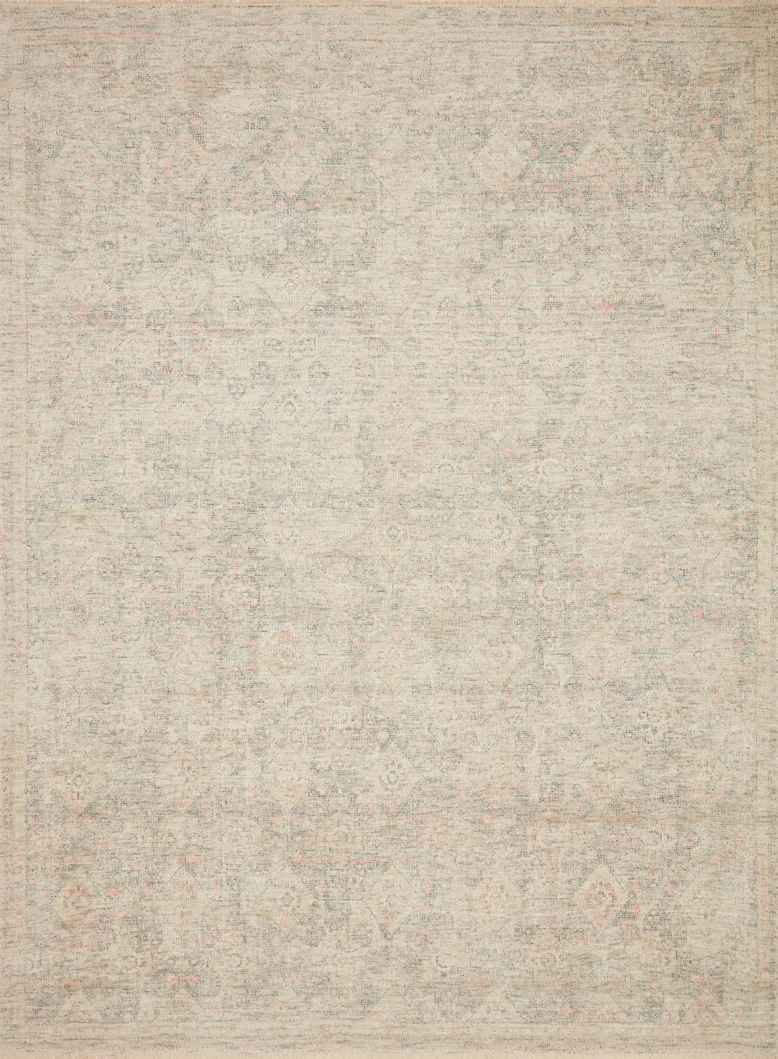 front view of Priya Navy / Ivory luxury Rug