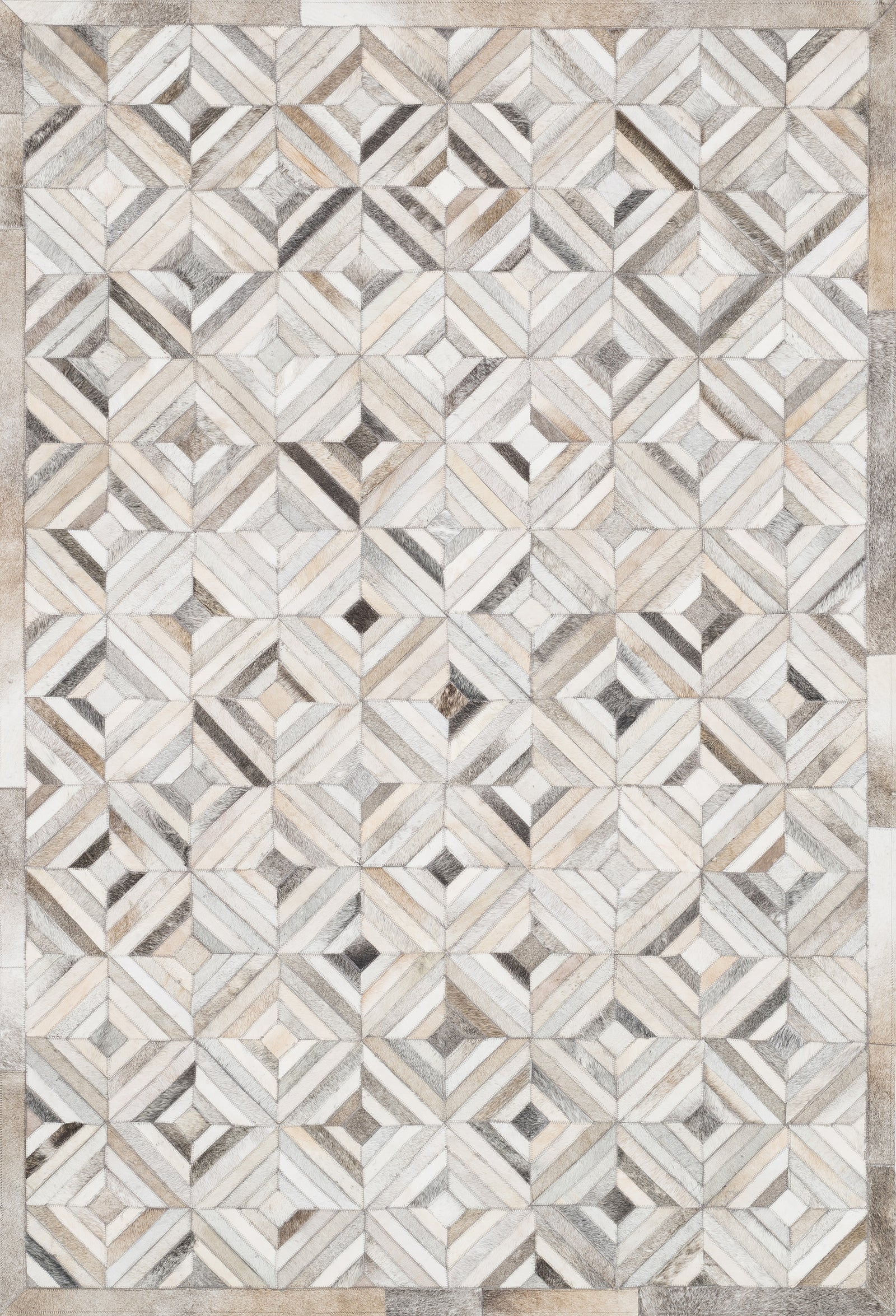 front view of Promenade Ivory / Grey luxury Rug