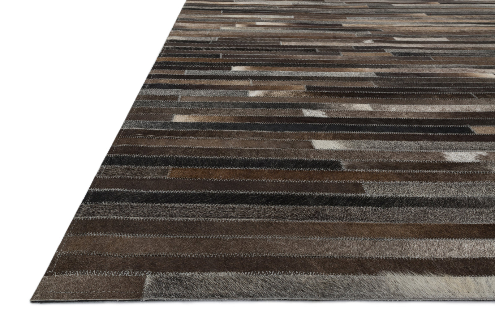 front view of Promenade Charcoal luxury Rug