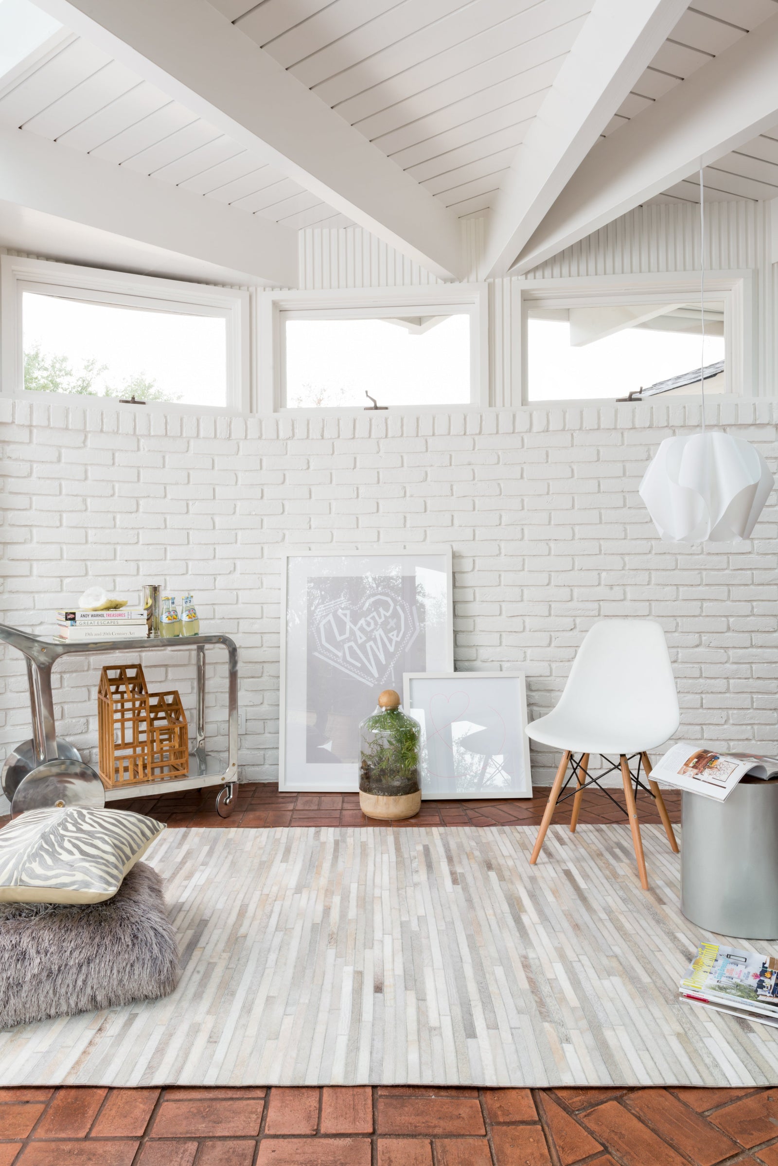 front view of Promenade Ivory luxury Rug