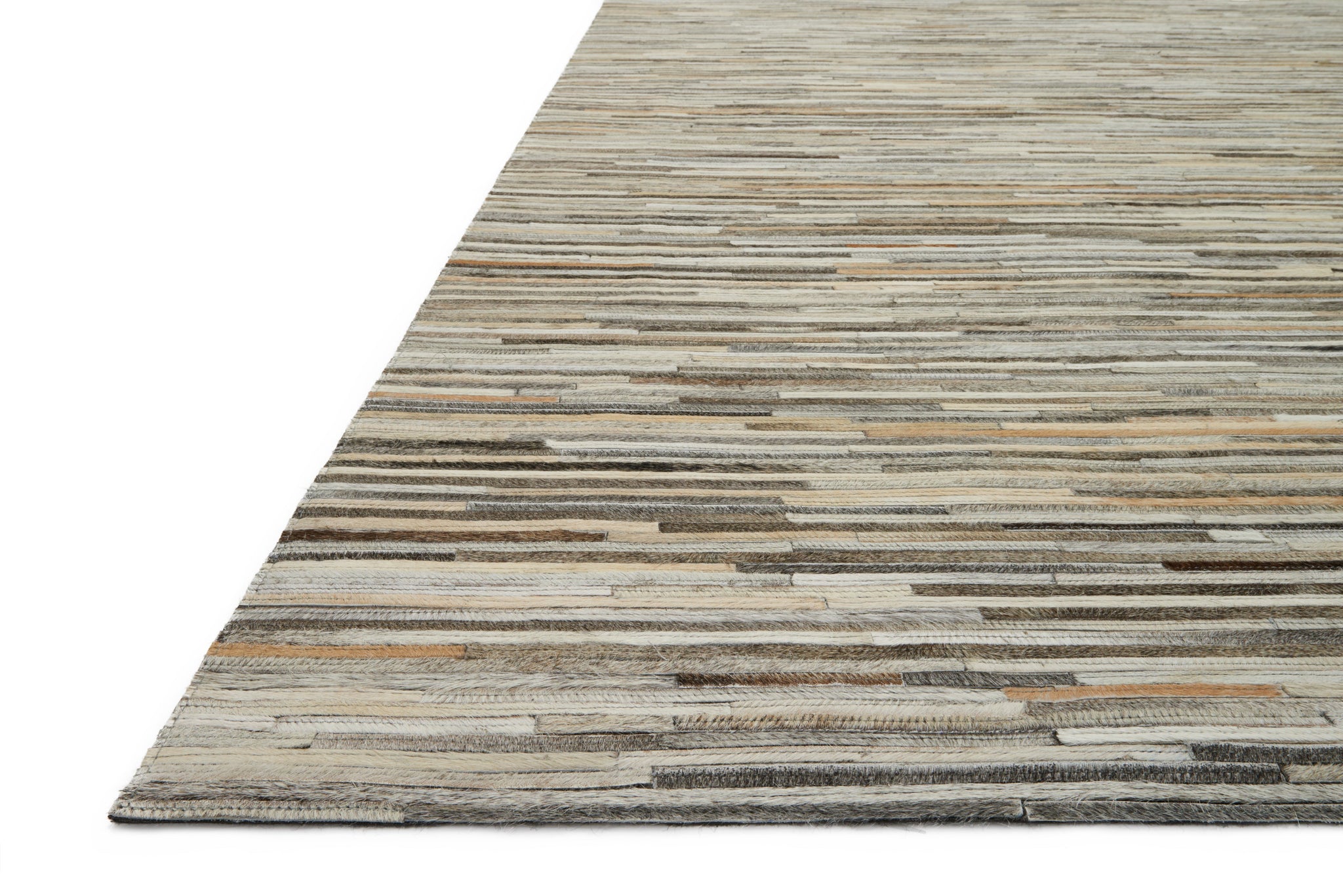 angle view of Promenade Silver luxury Rug