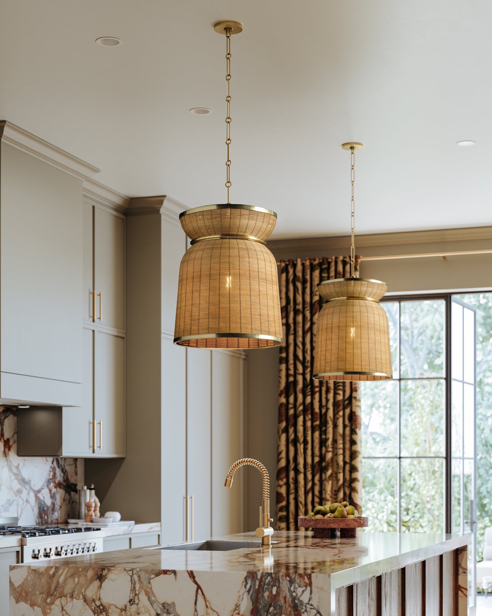 Parkchester Pendant 13" in aged brass — a Hudson Valley pendant for kitchens, entries, and dining rooms at Laurie Yapp Home.