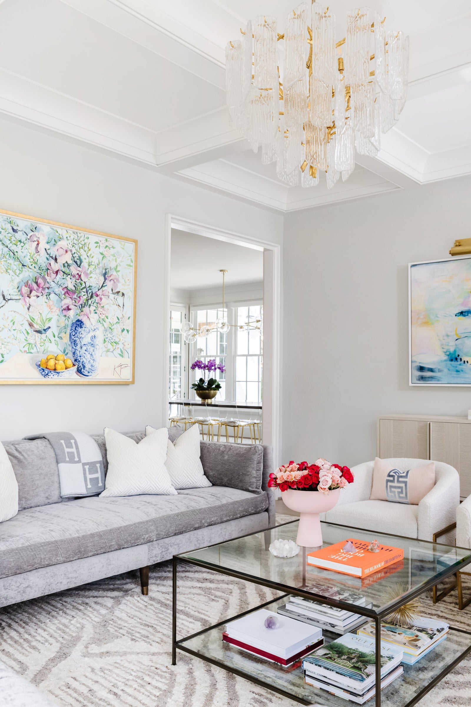 Piemonte Chandelier 32" — a Corbett chandelier for dining rooms, entries, and living rooms at Laurie Yapp Home.