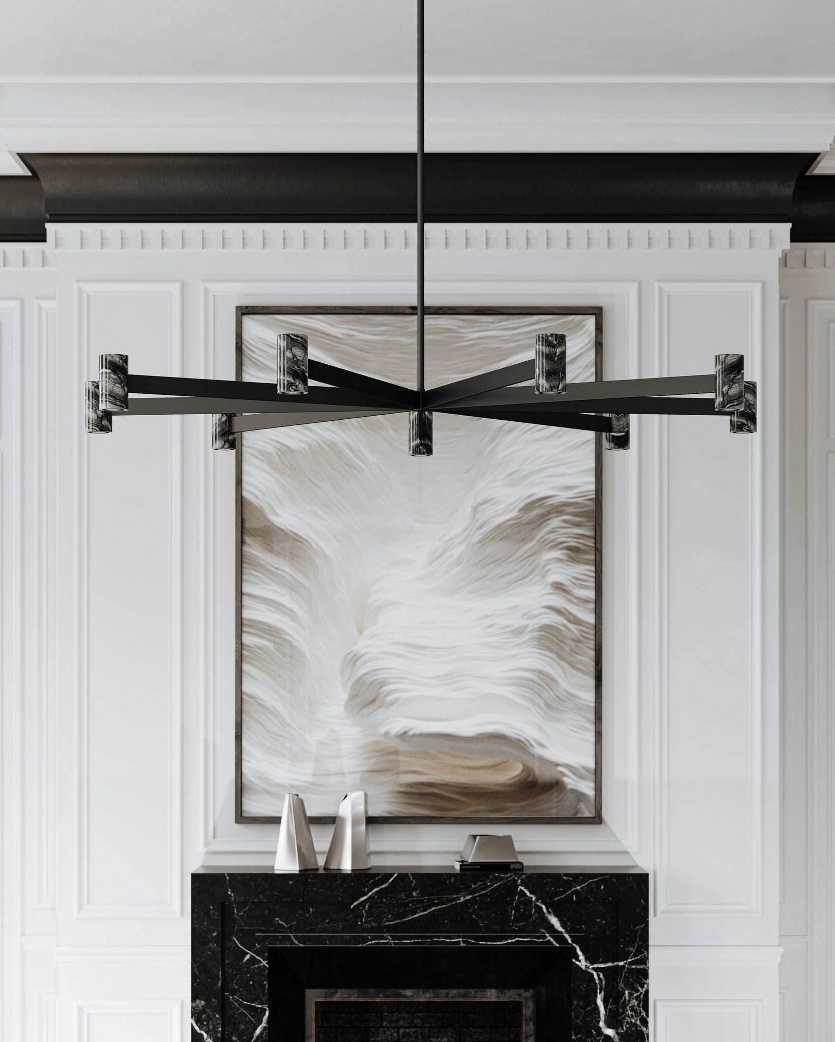 Predock Chandelier 64" - Lifestyle [9164-BBR]