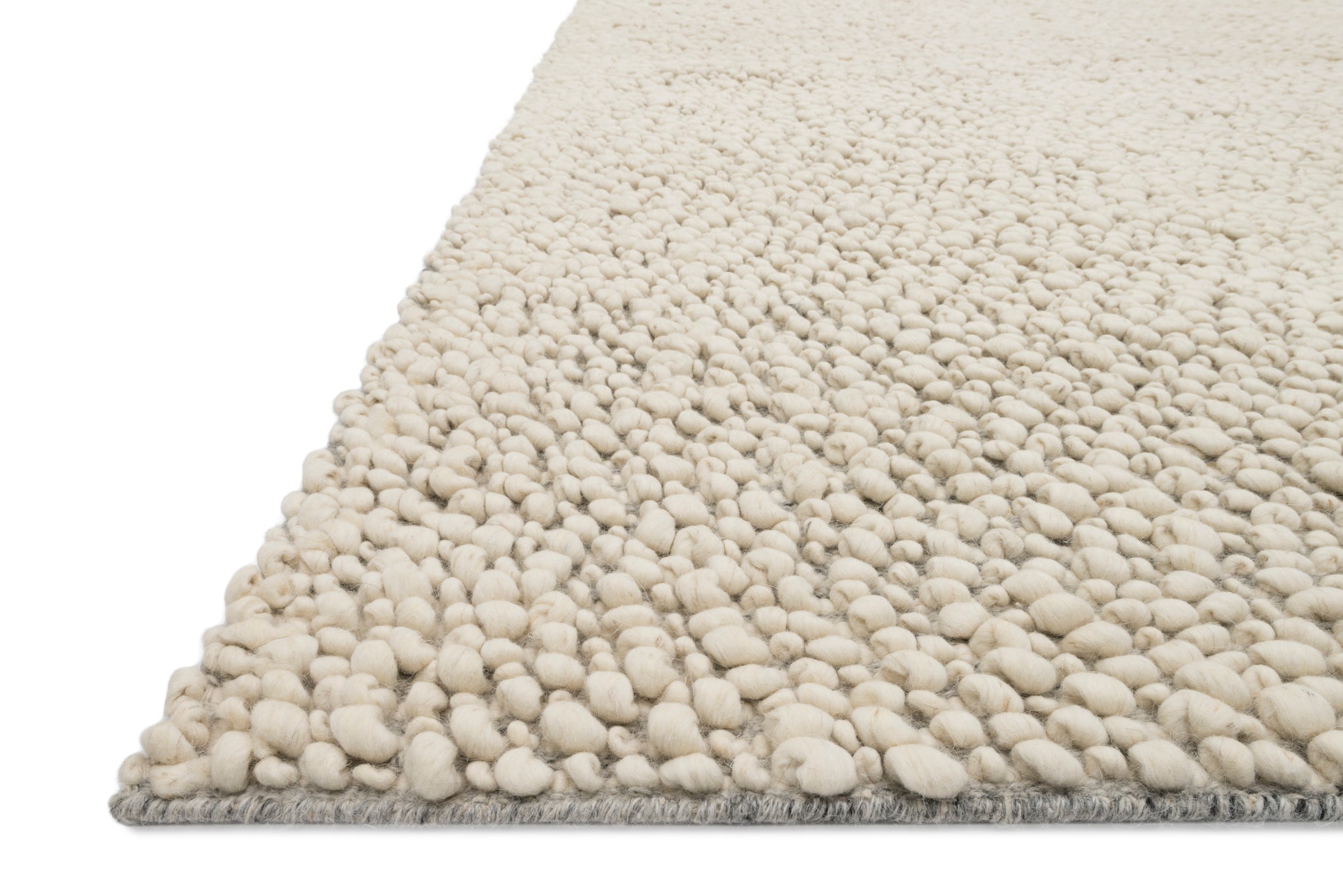 angle view of Quarry Ivory luxury Rug