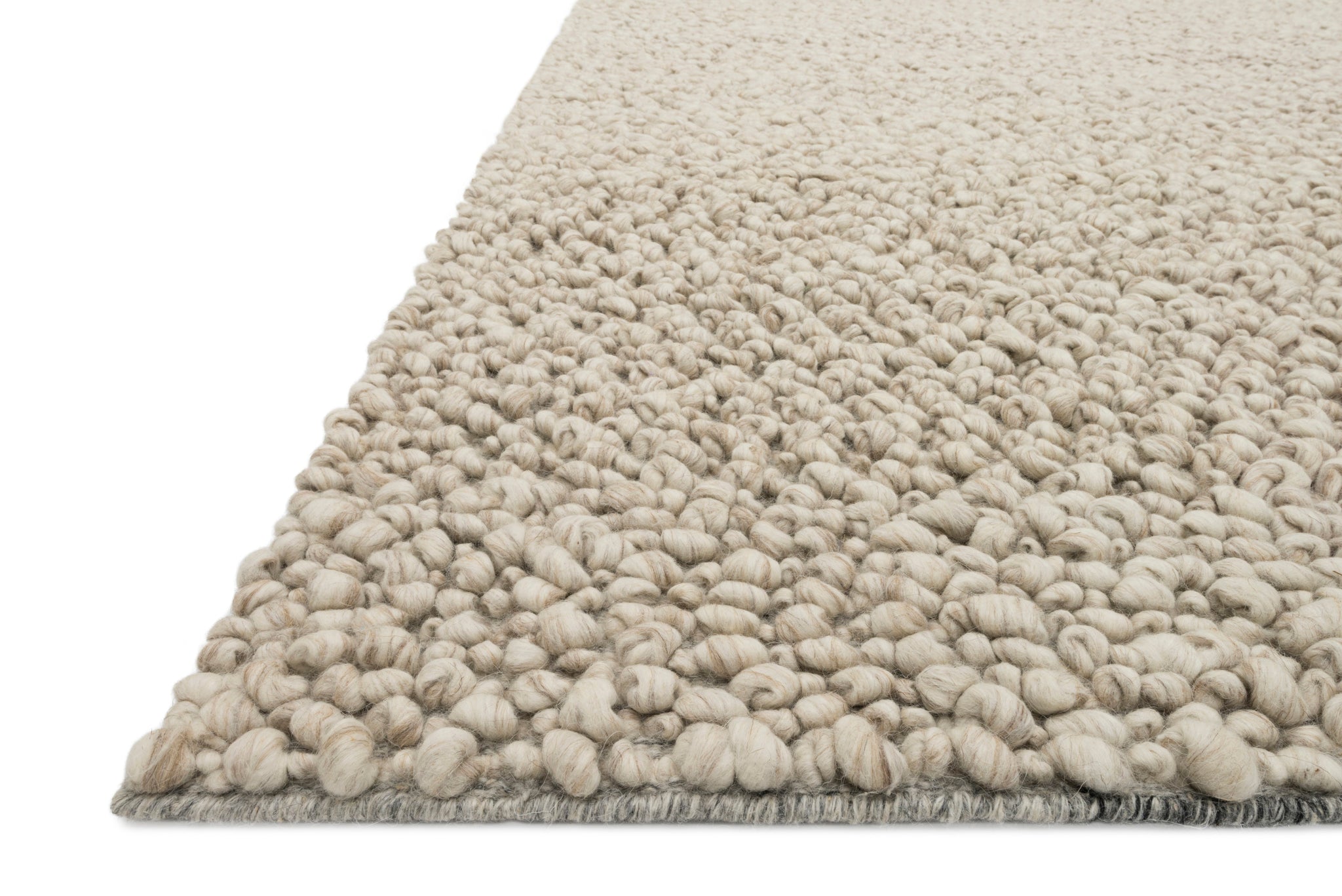 angle view of Quarry Oatmeal luxury Rug