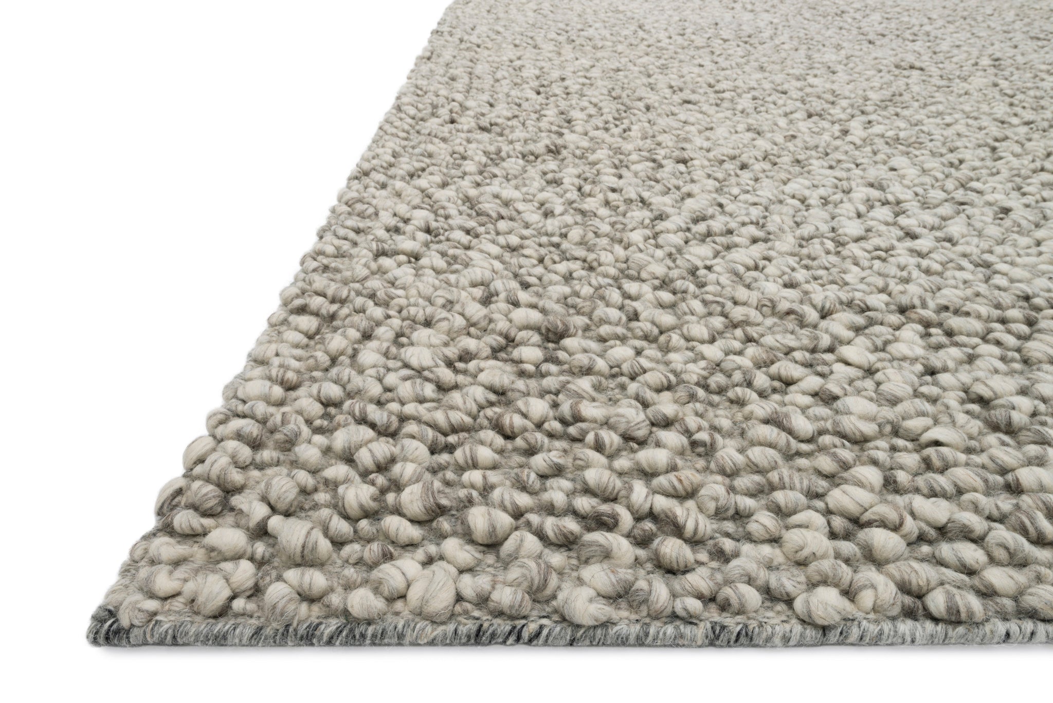 side view of Quarry Stone luxury Rug