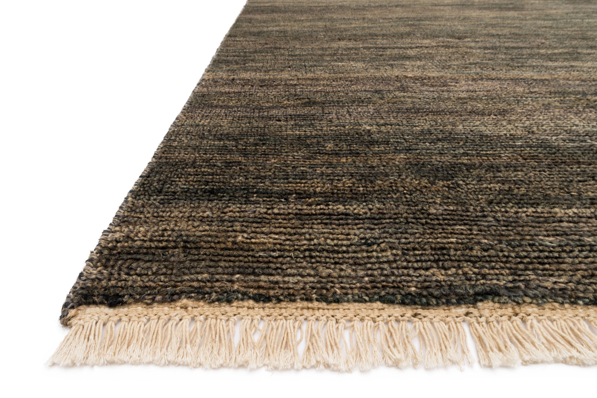 angle view of Quinn Charcoal luxury Rug