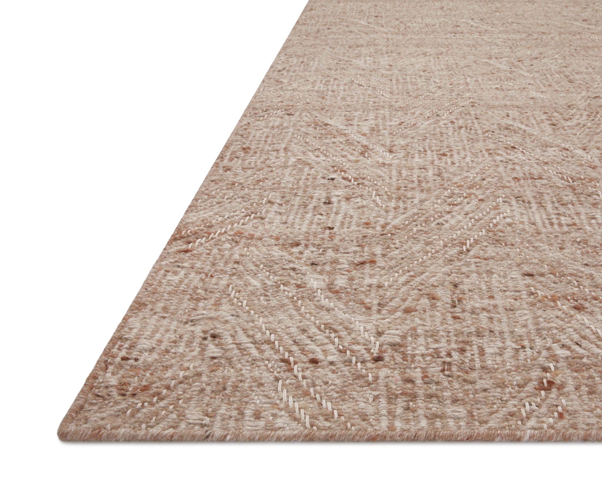 angle view of Raven Oatmeal / Natural luxury Rug