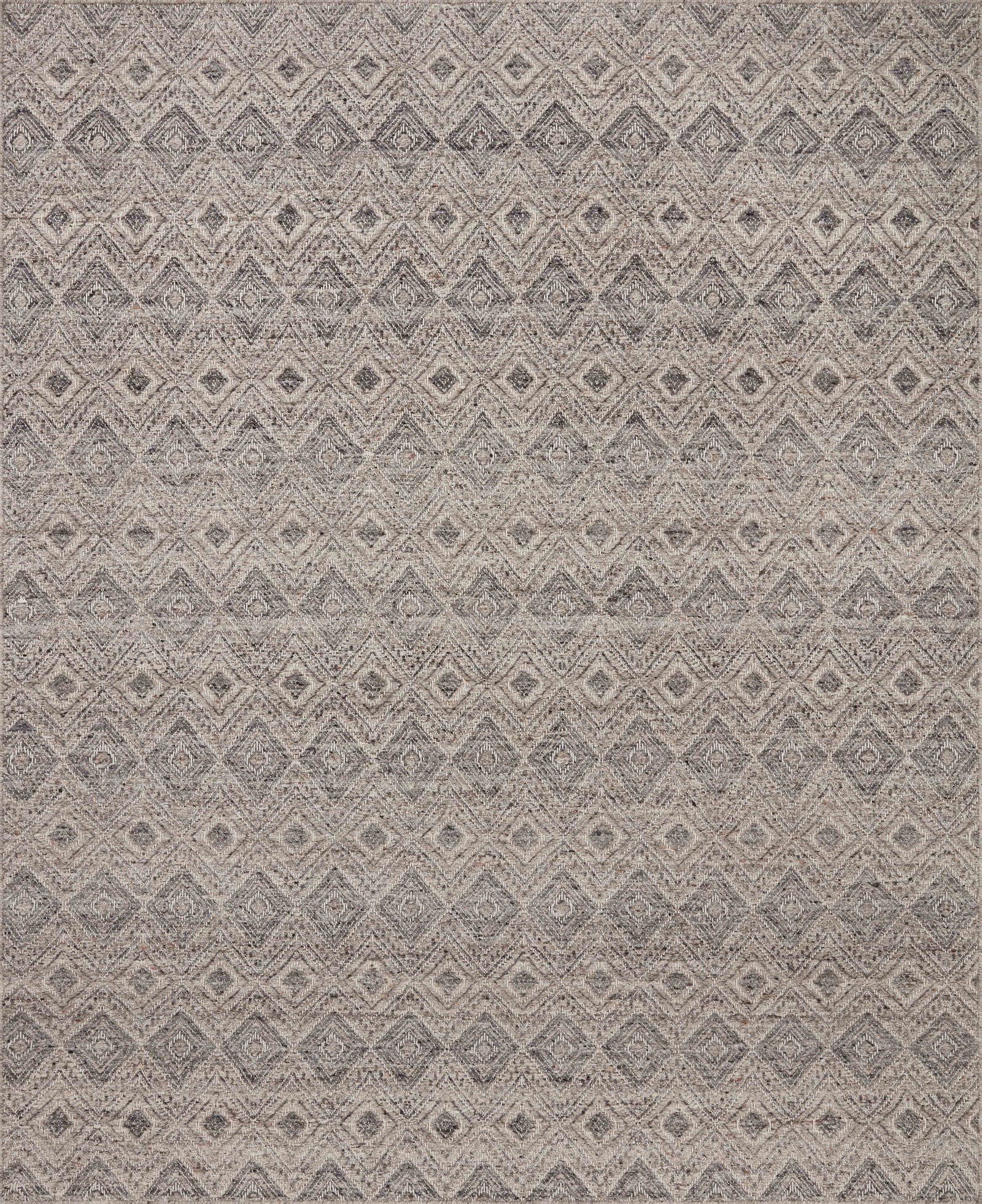 front view of Raven Taupe / Grey luxury Rug