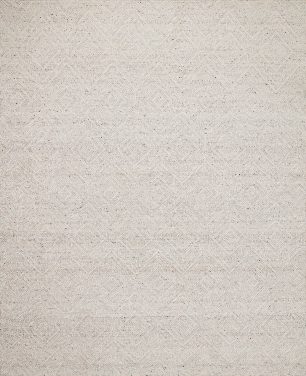 front view of Raven Ivory / Pebble luxury Rug