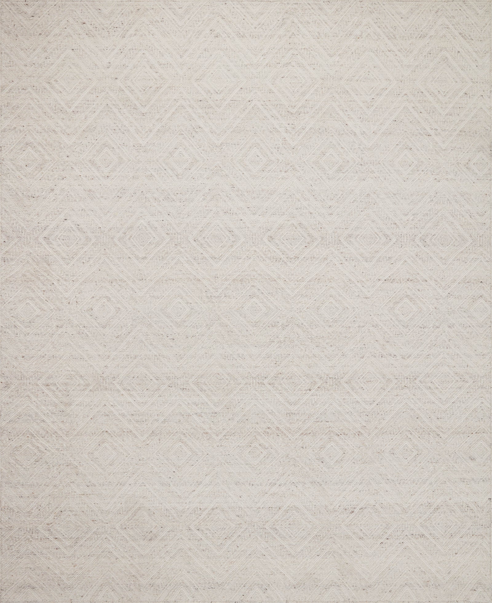 front view of Raven Ivory / Pebble luxury Rug