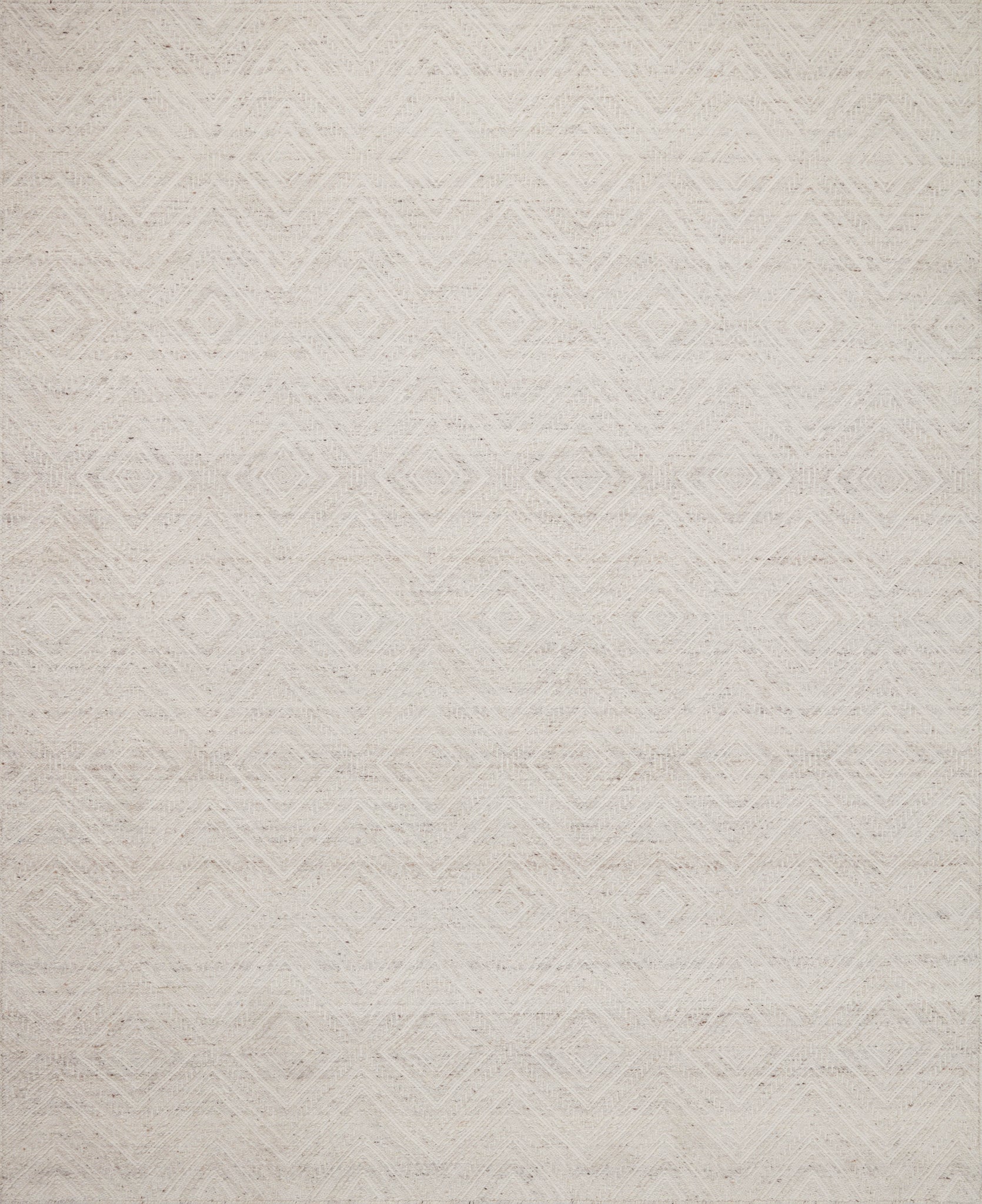 front view of Raven Ivory / Pebble luxury Rug