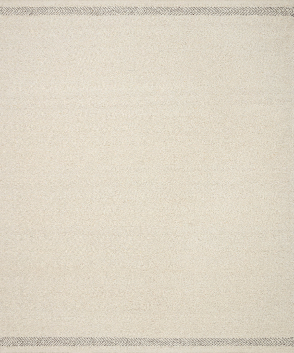 front view of Reyla Ivory / Silver luxury Rug