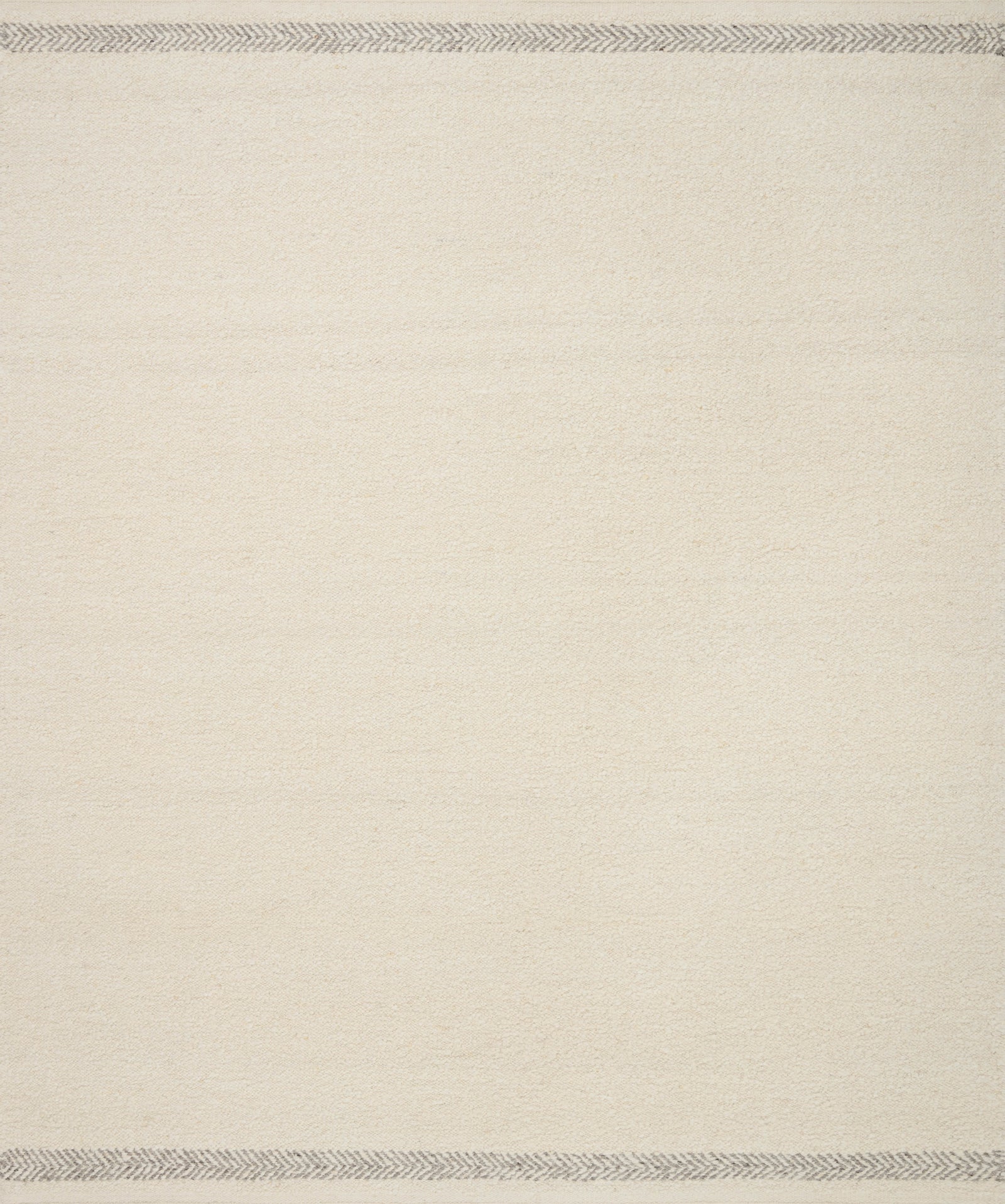 front view of Reyla Ivory / Silver luxury Rug