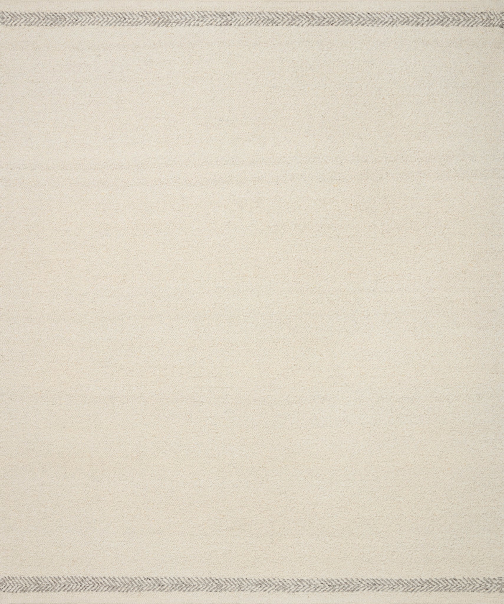 front view of Reyla Ivory / Silver luxury Rug