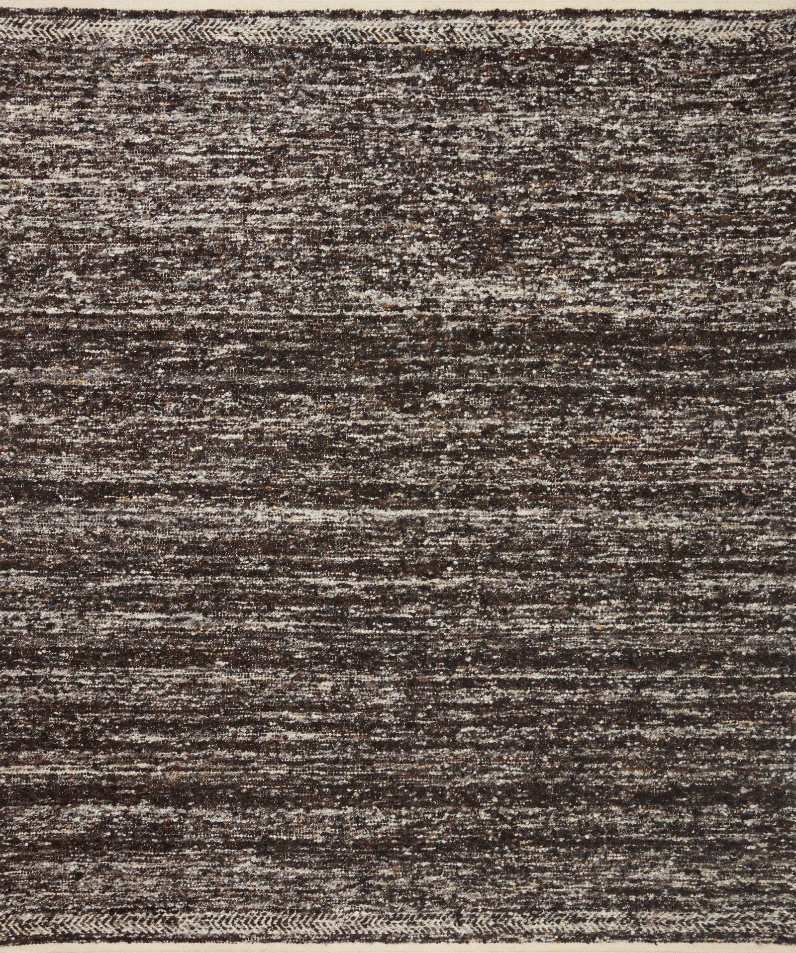 front view of Reyla Mocha / Ivory luxury Rug