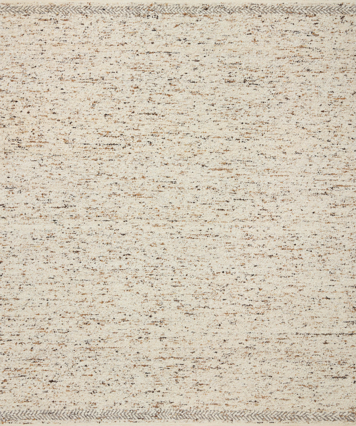 front view of Reyla Pebble / Stone luxury Rug