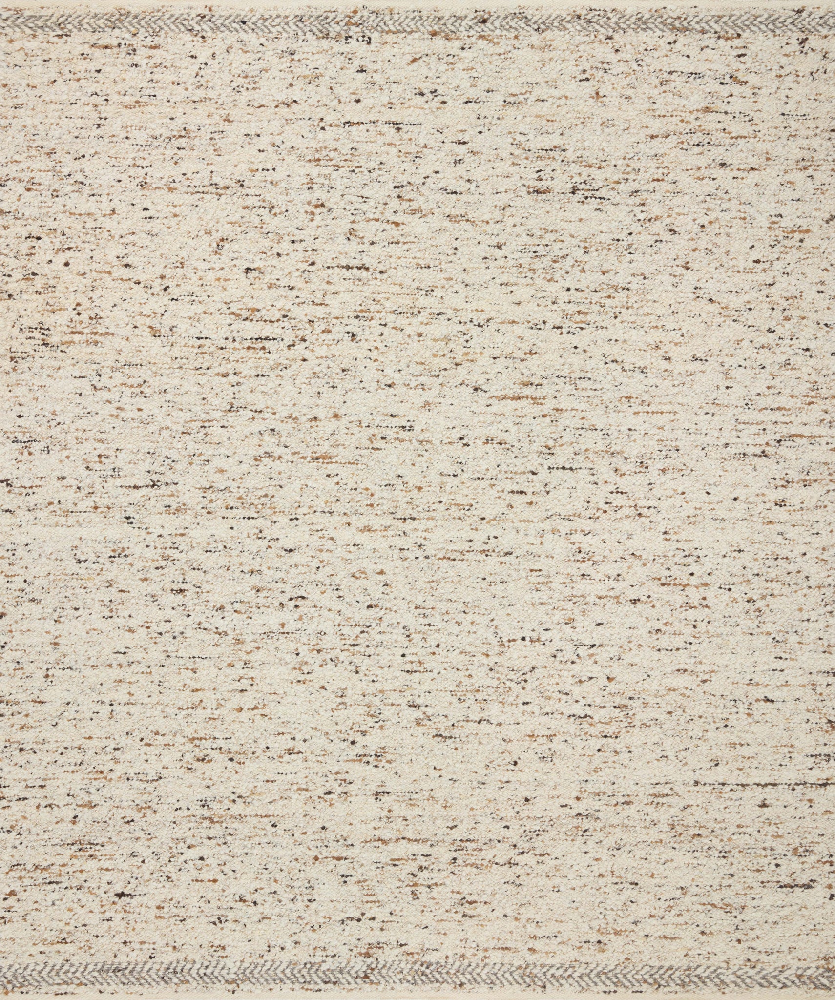 front view of Reyla Pebble / Stone luxury Rug