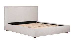 TÊTE DE LIT HAUTE LUZON QUEEN BED GRIS CLAIR