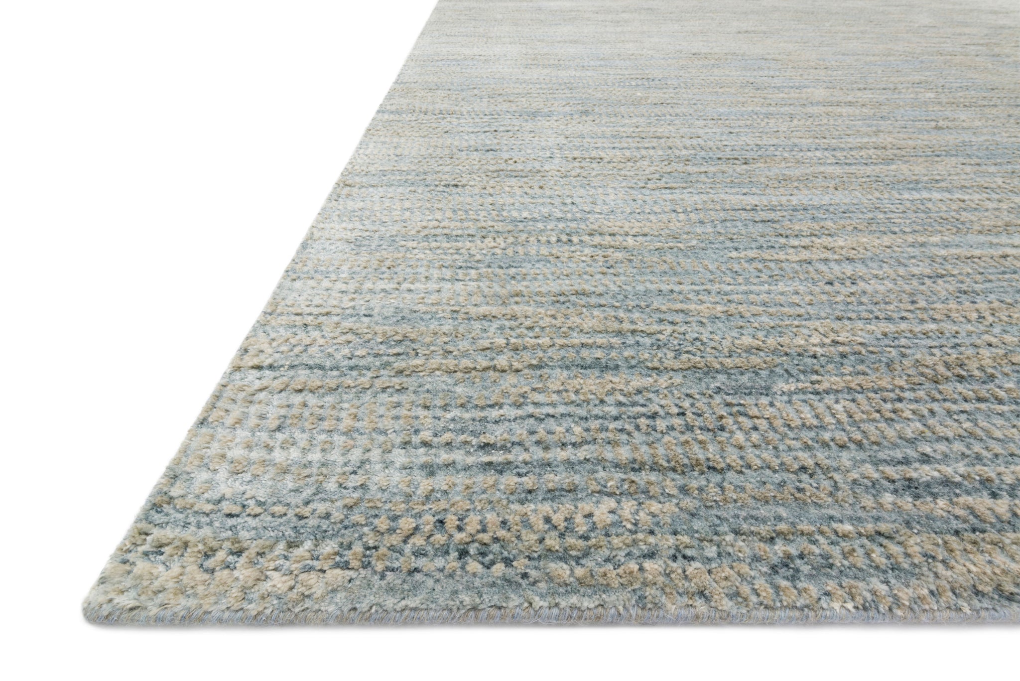 angle view of Robin Mist luxury Rug