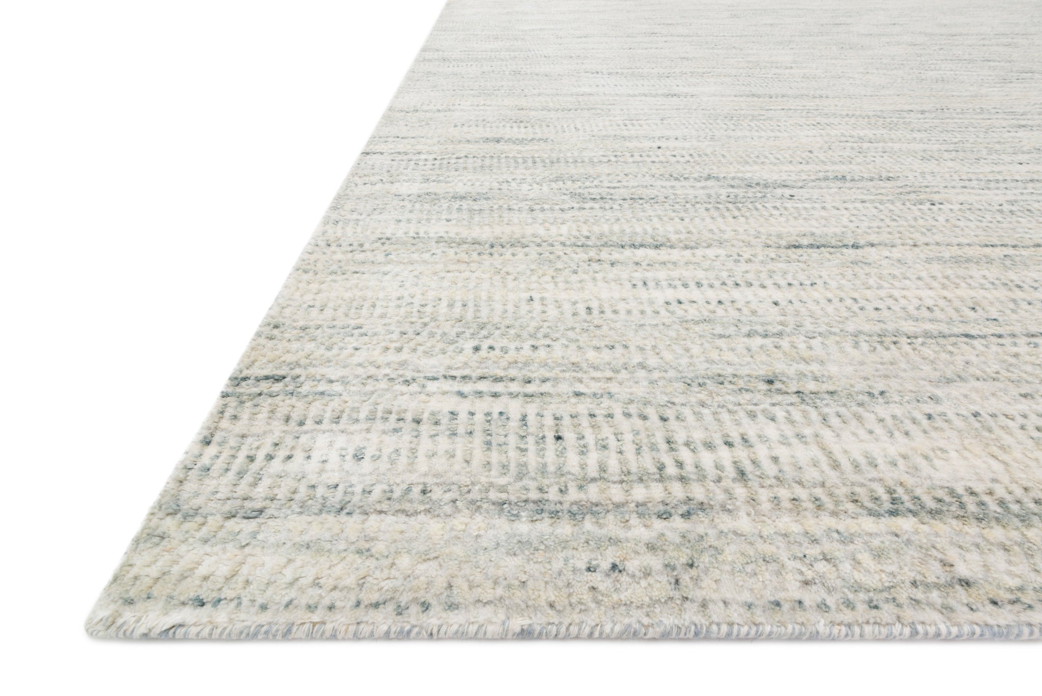 angle view of Robin Silver luxury Rug