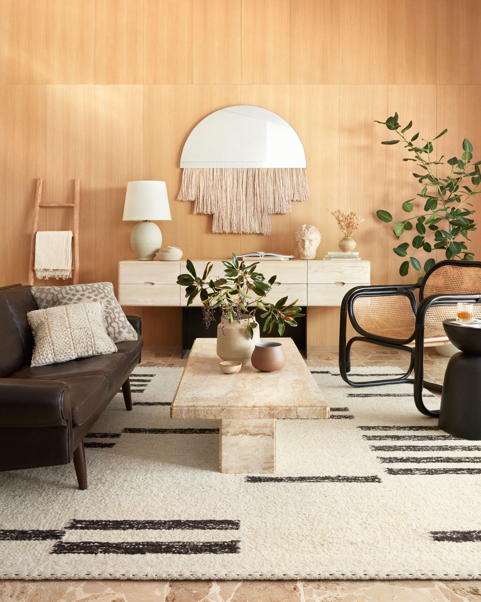 angle view of Roman Natural / Bark luxury Rug