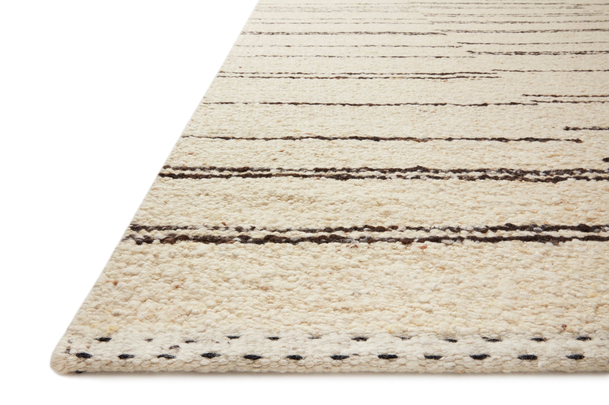 angle view of Roman Natural / Charcoal luxury Rug