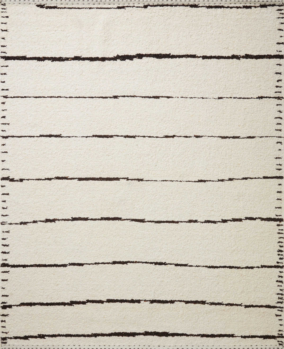 front view of Roman Ivory / Black luxury Rug