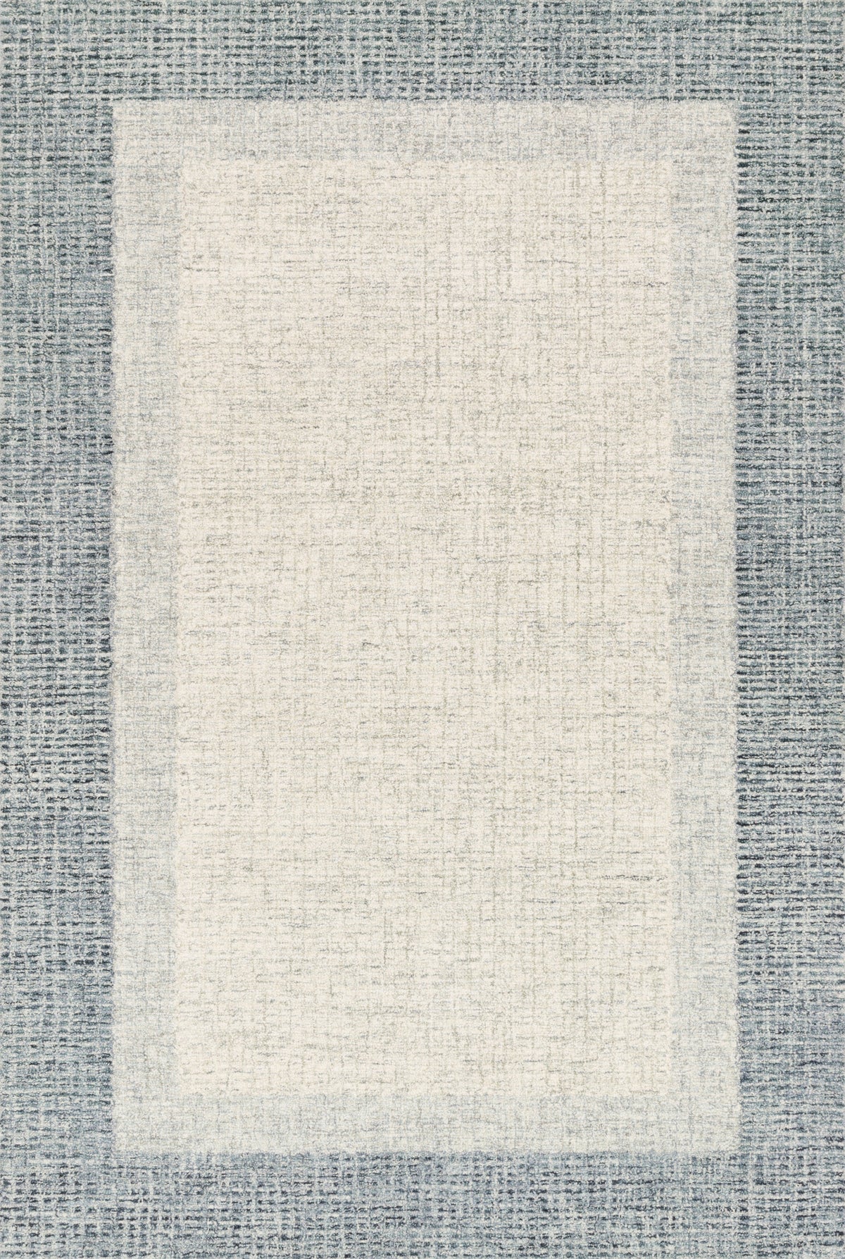 front view of Rosina Grey / Blue luxury Rug