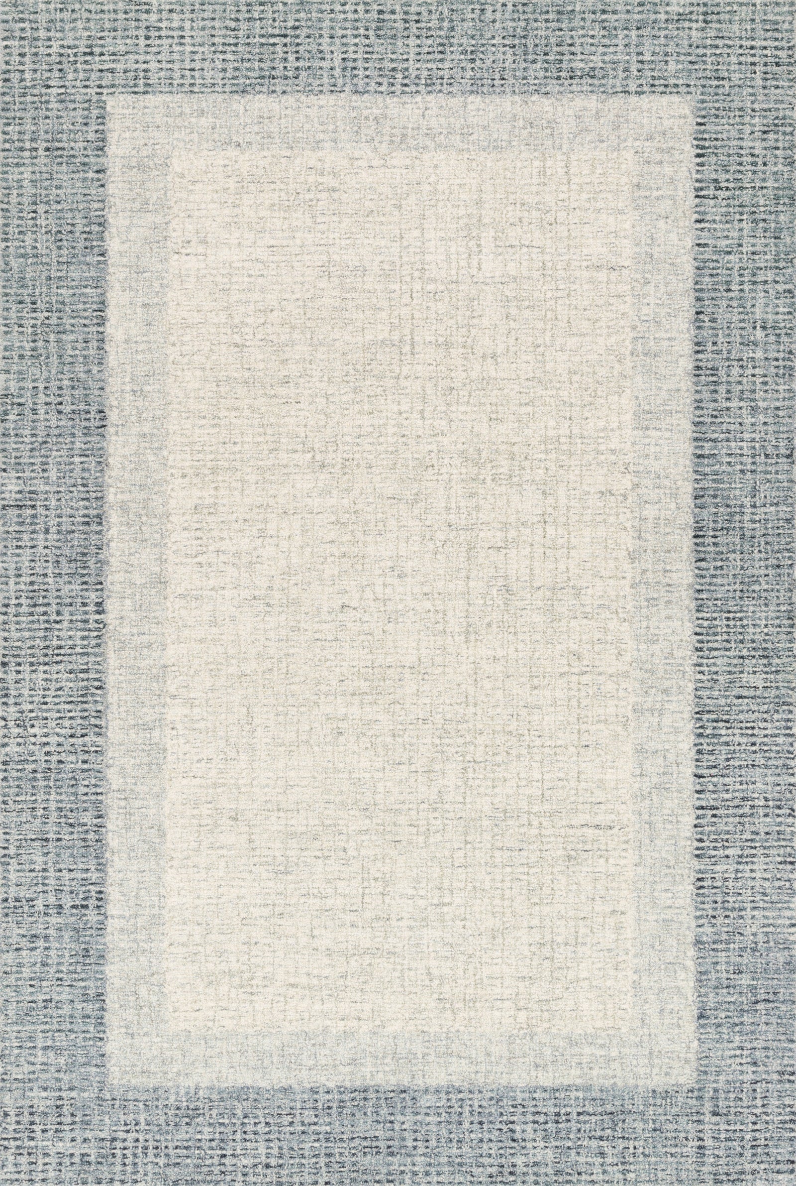 front view of Rosina Grey / Blue luxury Rug