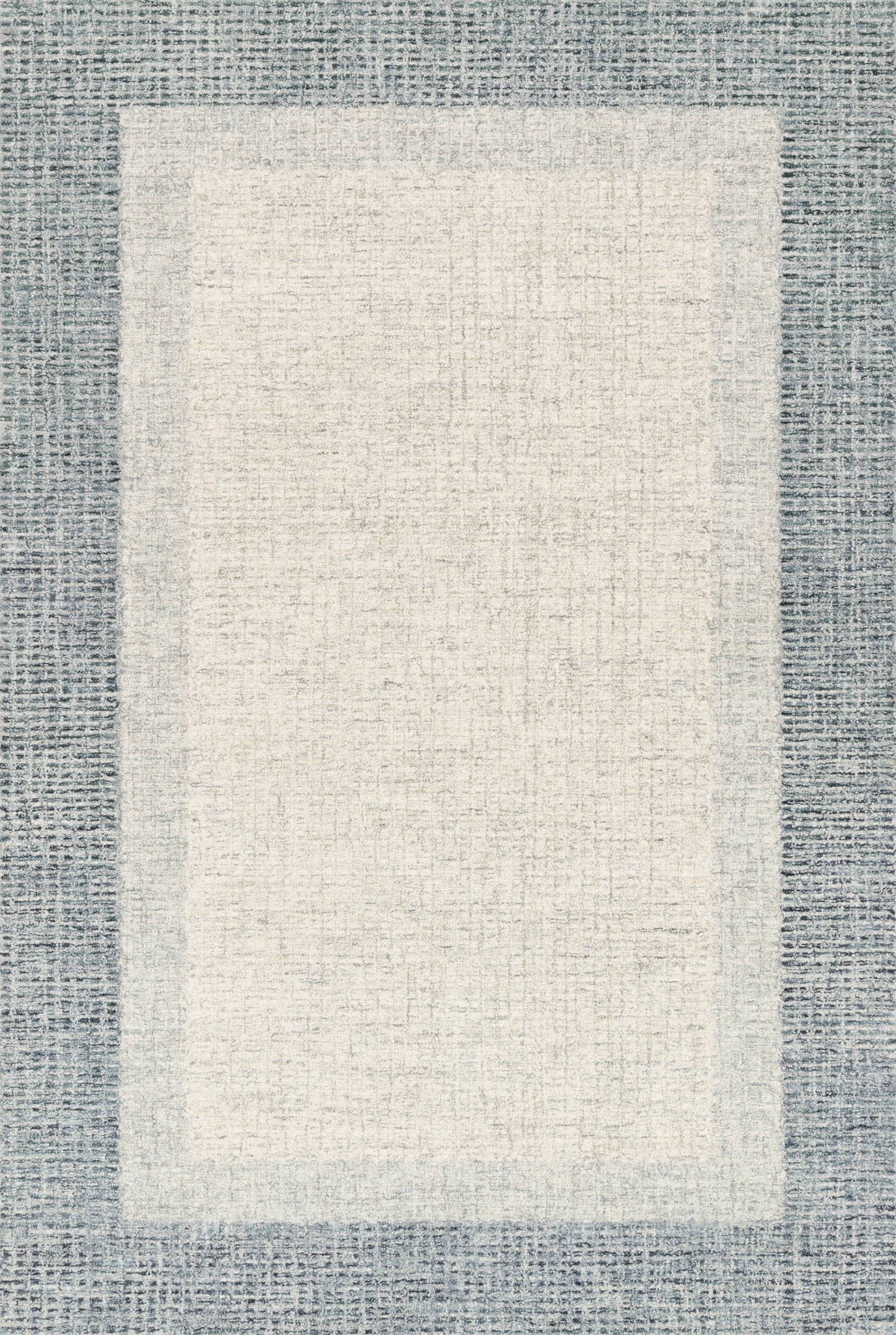 front view of Rosina Grey / Blue luxury Rug