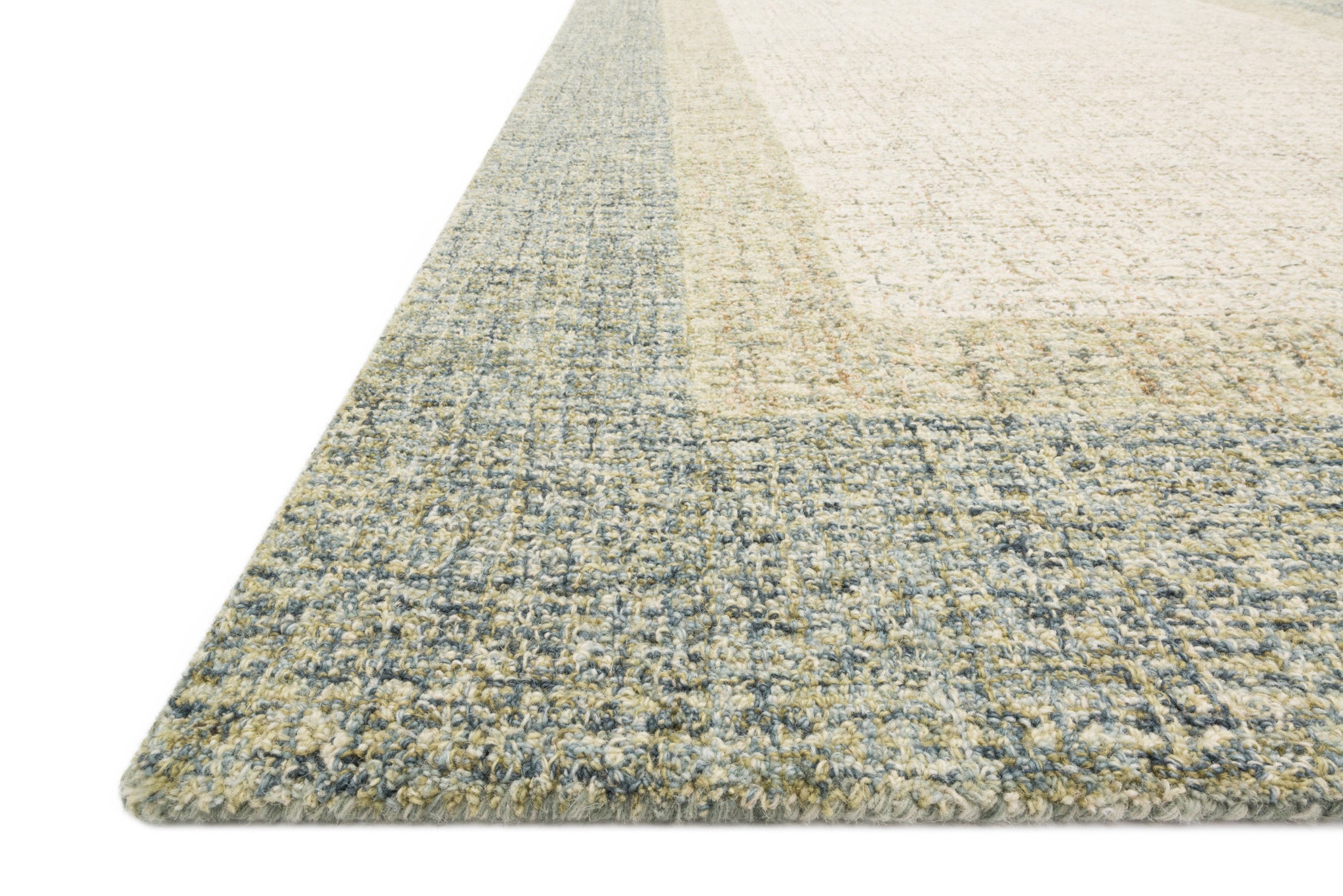 angle view of Rosina Olive luxury Rug