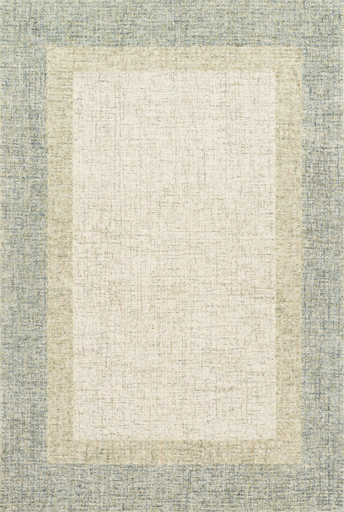 front view of Rosina Olive luxury Rug