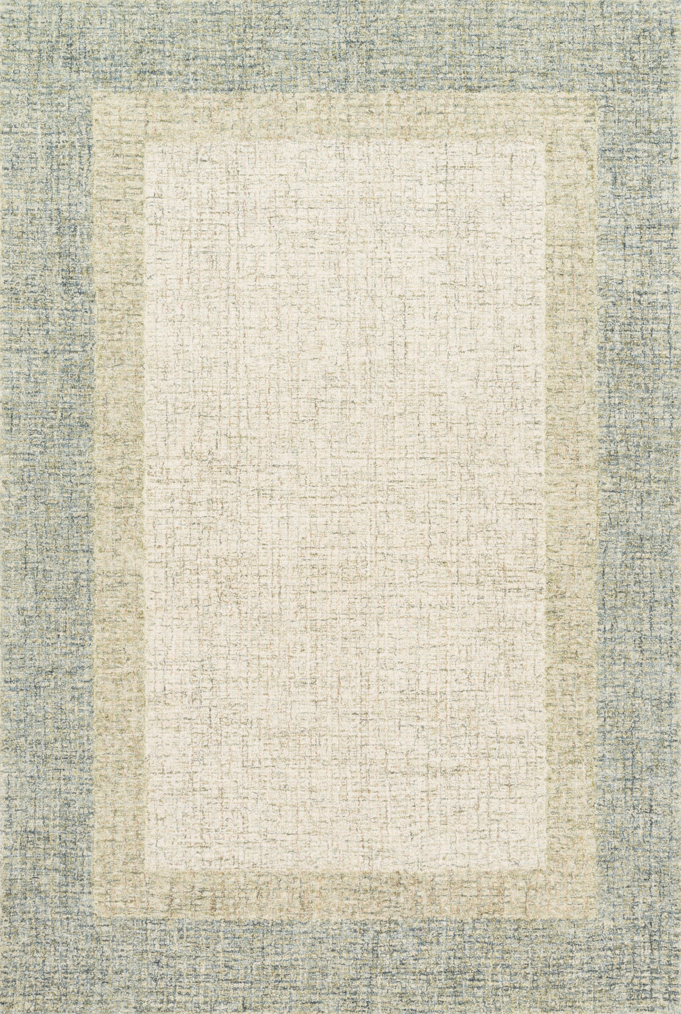 front view of Rosina Olive luxury Rug